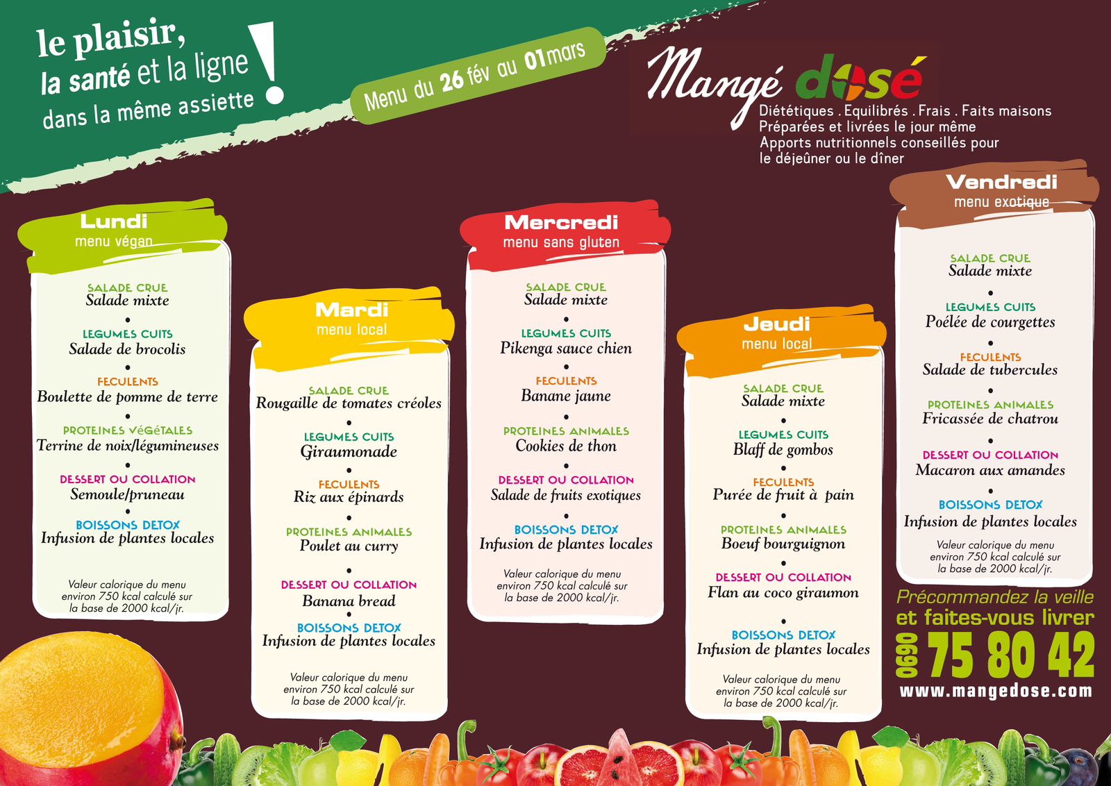 Menu mangé Dosé